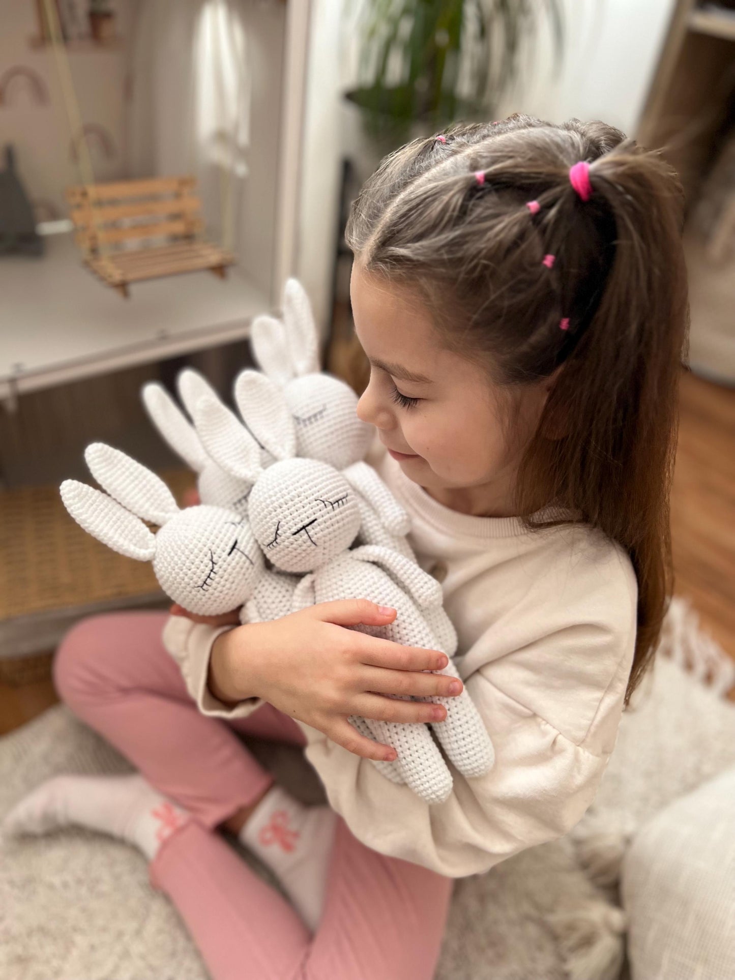 Crochet Bunny Toy: Handmade Cotton Amigurumi, Newborn Gift