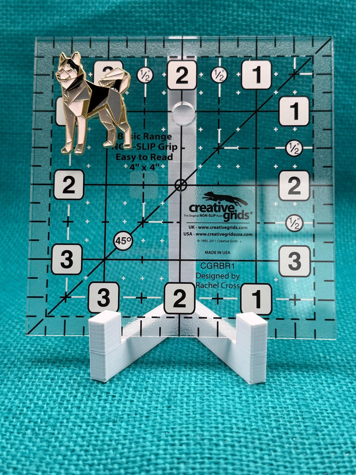 Geometric Dog Needle Minder | Modern Polygon Pet Magnet | Minimalist Animal Design | Dog Lover Gift | Cross Stitch Needle Holder