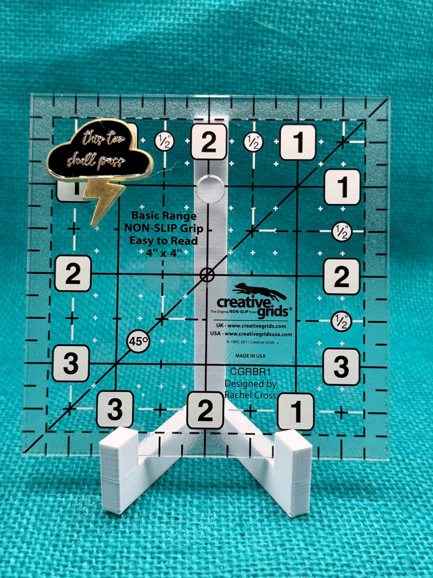 This Too Shall Pass Needle Minder | Inspirational Quote Magnet | Encouragement Gift | Minimalist Storm Cloud Design |
