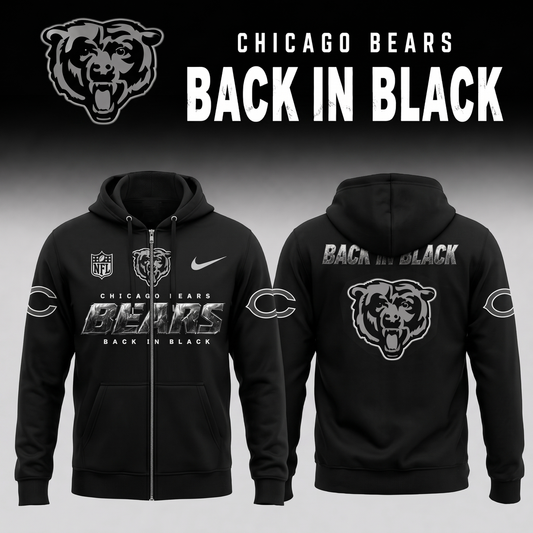 2026 Chicago Bears - Back In Black Limited Edition ZipHoodie