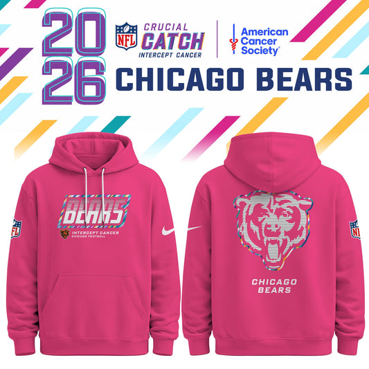 Chicago Bears Special Pink Crucial Catch 2026 Limited Edition Hoodie