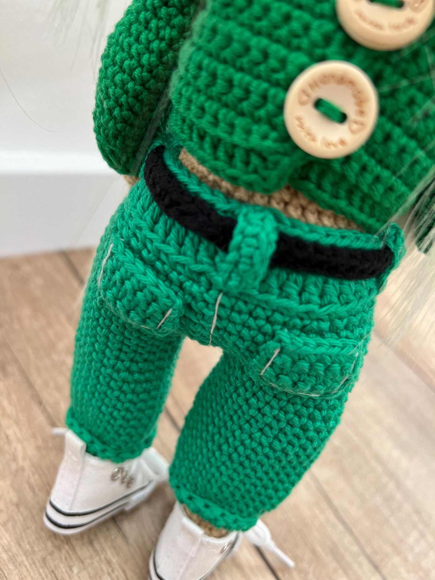 Stylish personalized crochet portrait doll, toddler Christmas gift idea, custom amigurumi doll from photo, daughter holiday gift