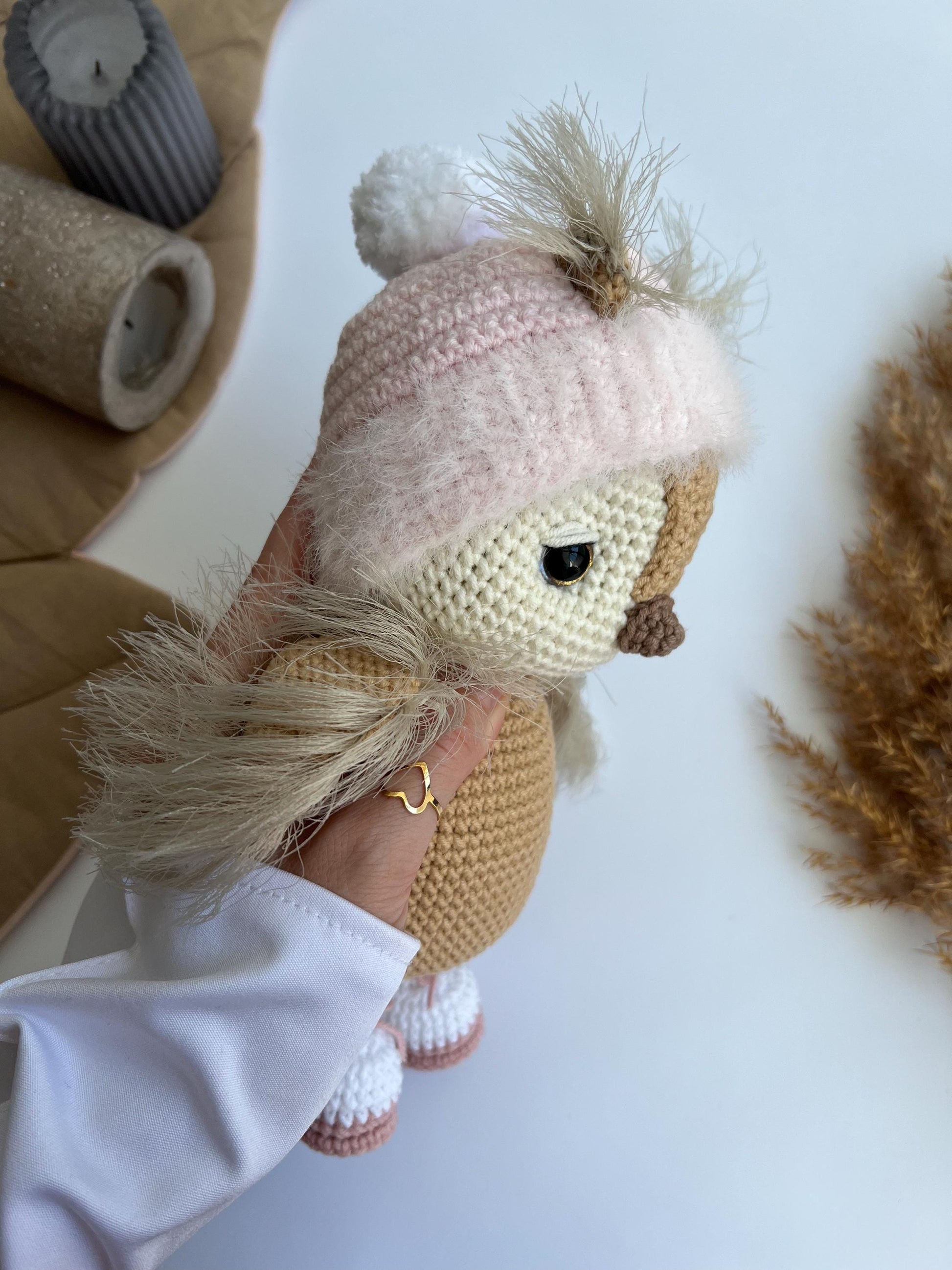 Organic plush owl toy, crochet owl amigurumi, bird lover gift, handmade soft stuffed baby toys, teacher gift idea, boho nursery decor
