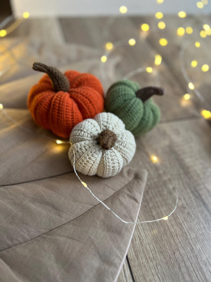 Halloween pumpkin home decor, crochet pumpkin amigurumi, handmade autumn pumpkin, boho nursery decor, Thanksgiving gift