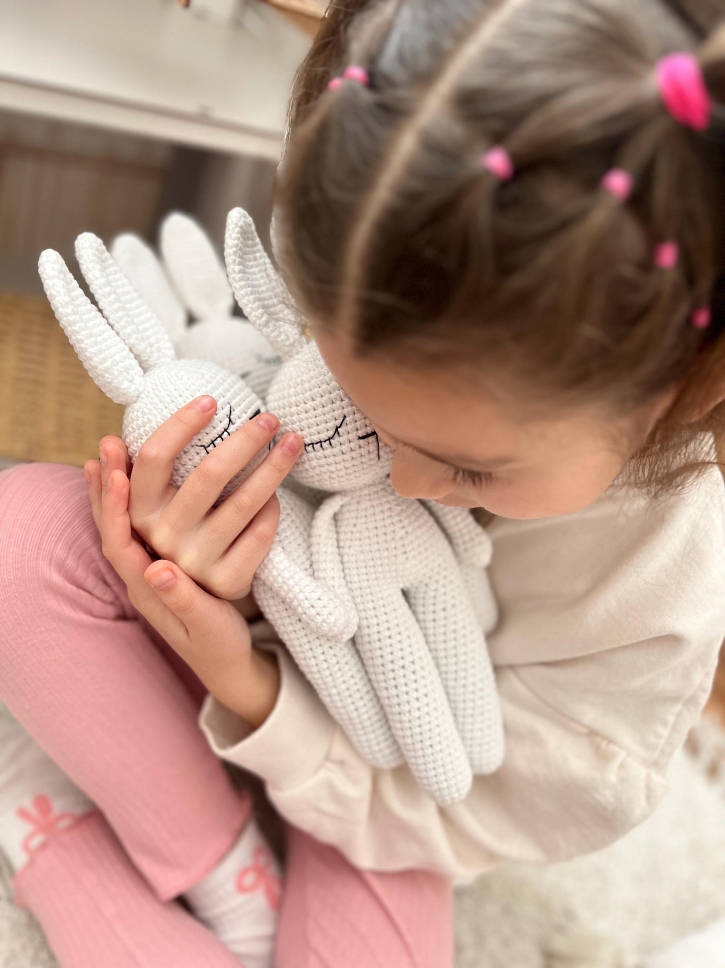 Crochet Bunny Toy: Handmade Cotton Amigurumi, Newborn Gift