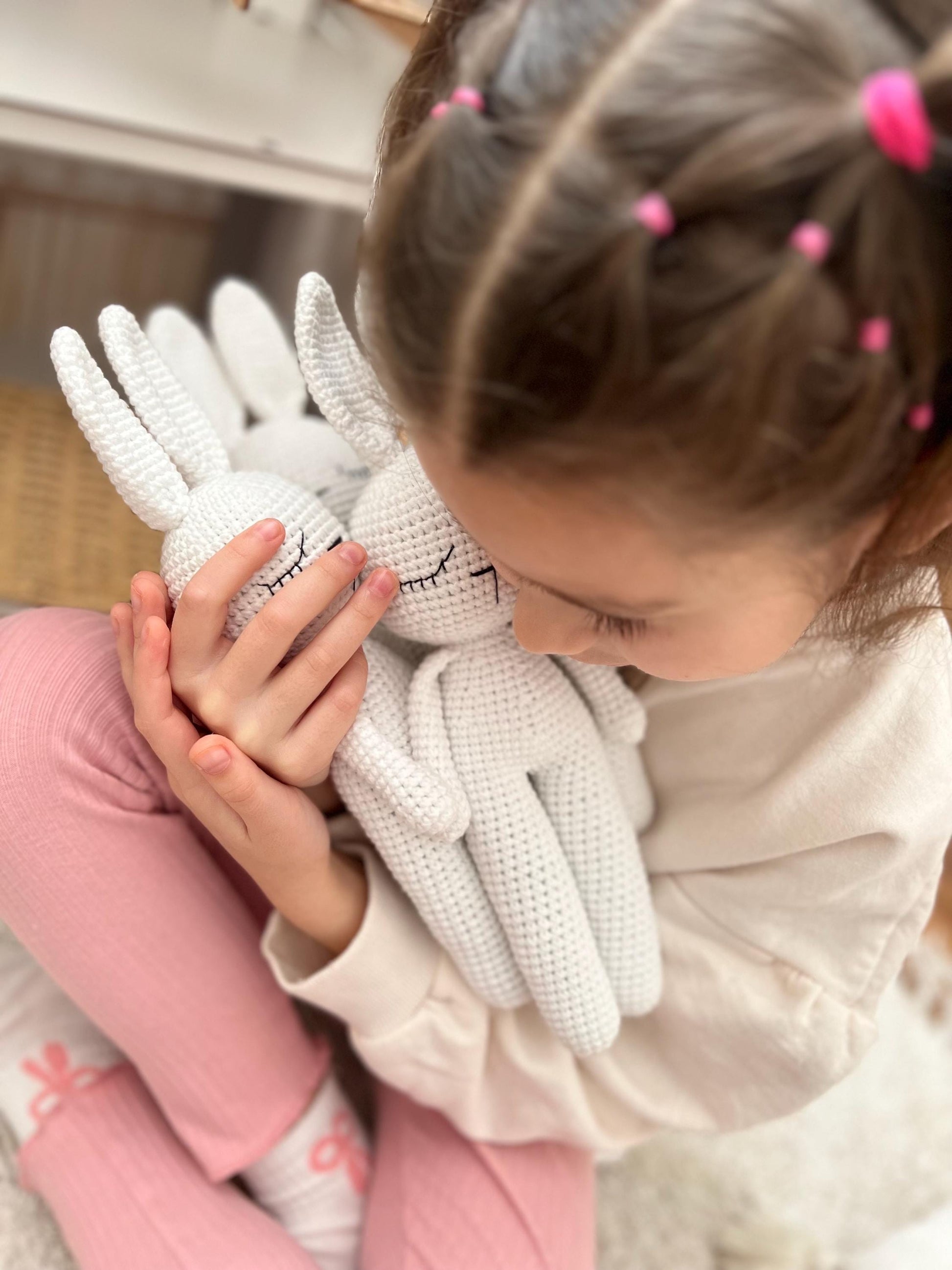 Crochet Bunny Toy: Handmade Cotton Amigurumi, Newborn Gift