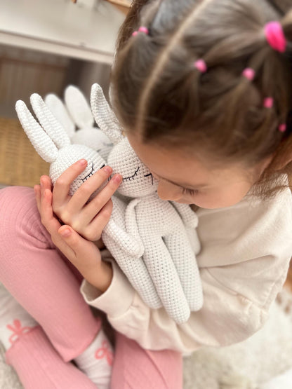 Crochet Bunny Toy: Handmade Cotton Amigurumi, Newborn Gift