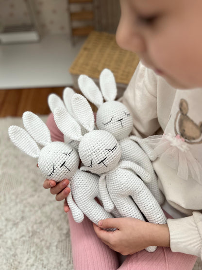 Crochet Bunny Toy: Handmade Cotton Amigurumi, Newborn Gift