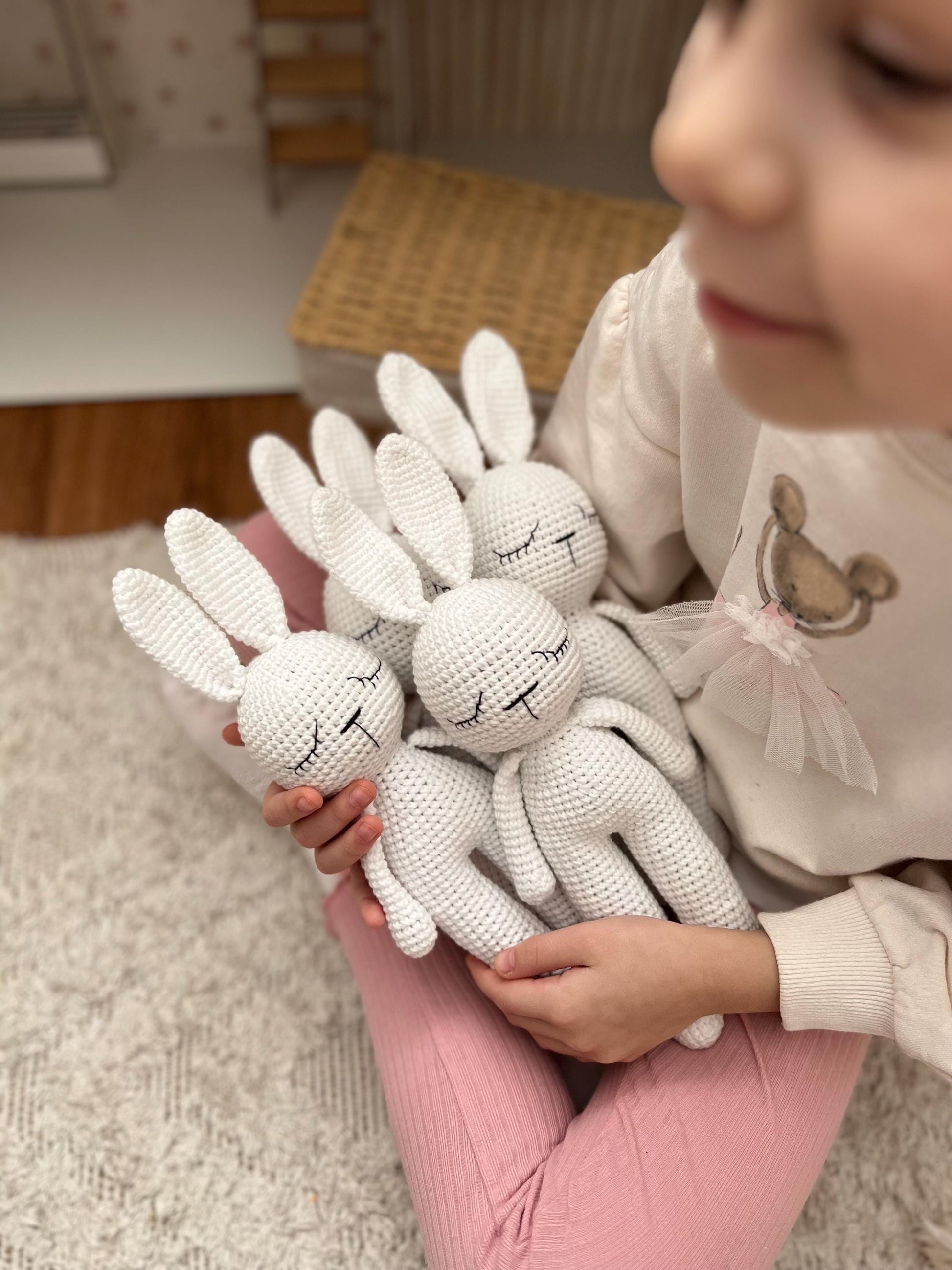 Crochet Bunny Toy: Handmade Cotton Amigurumi, Newborn Gift