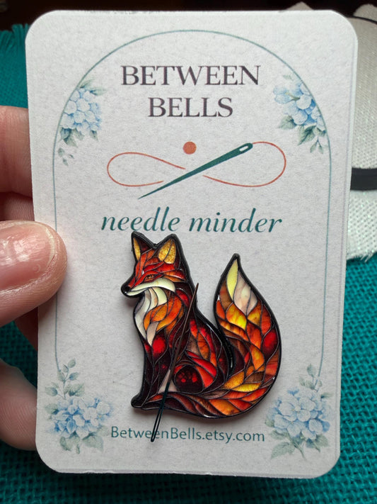 Stained Glass Fox Needle Minder