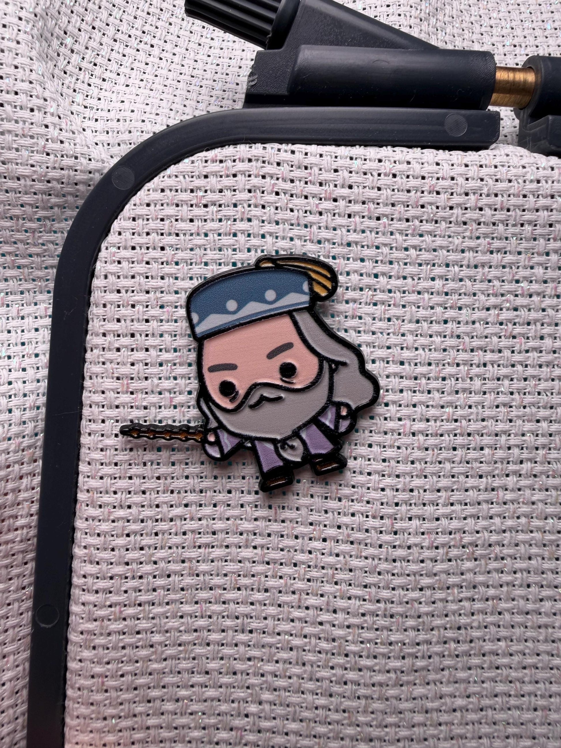 Wise Headmaster–Inspired Needle Minder for Needlepoint, Cross Stitch, and Embroidery