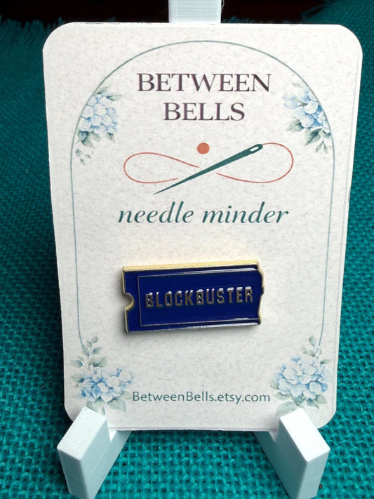 Movie Store Ticket Needle Minder for Needlepoint, Cross Stitch, Embroidery and Sewing