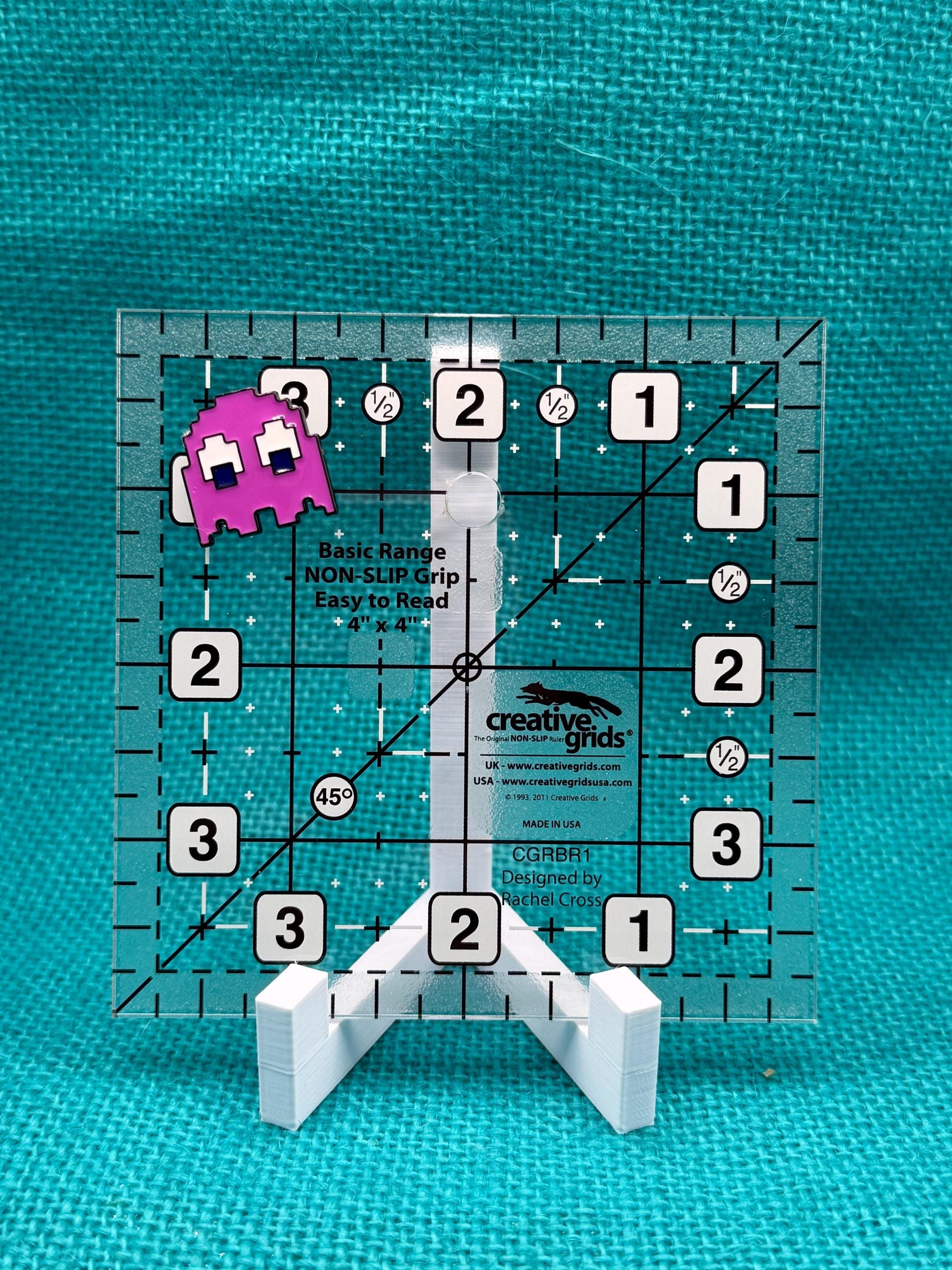 Pink Pixel Ghost Needle Minder | Retro Arcade Magnetic Stitch Holder