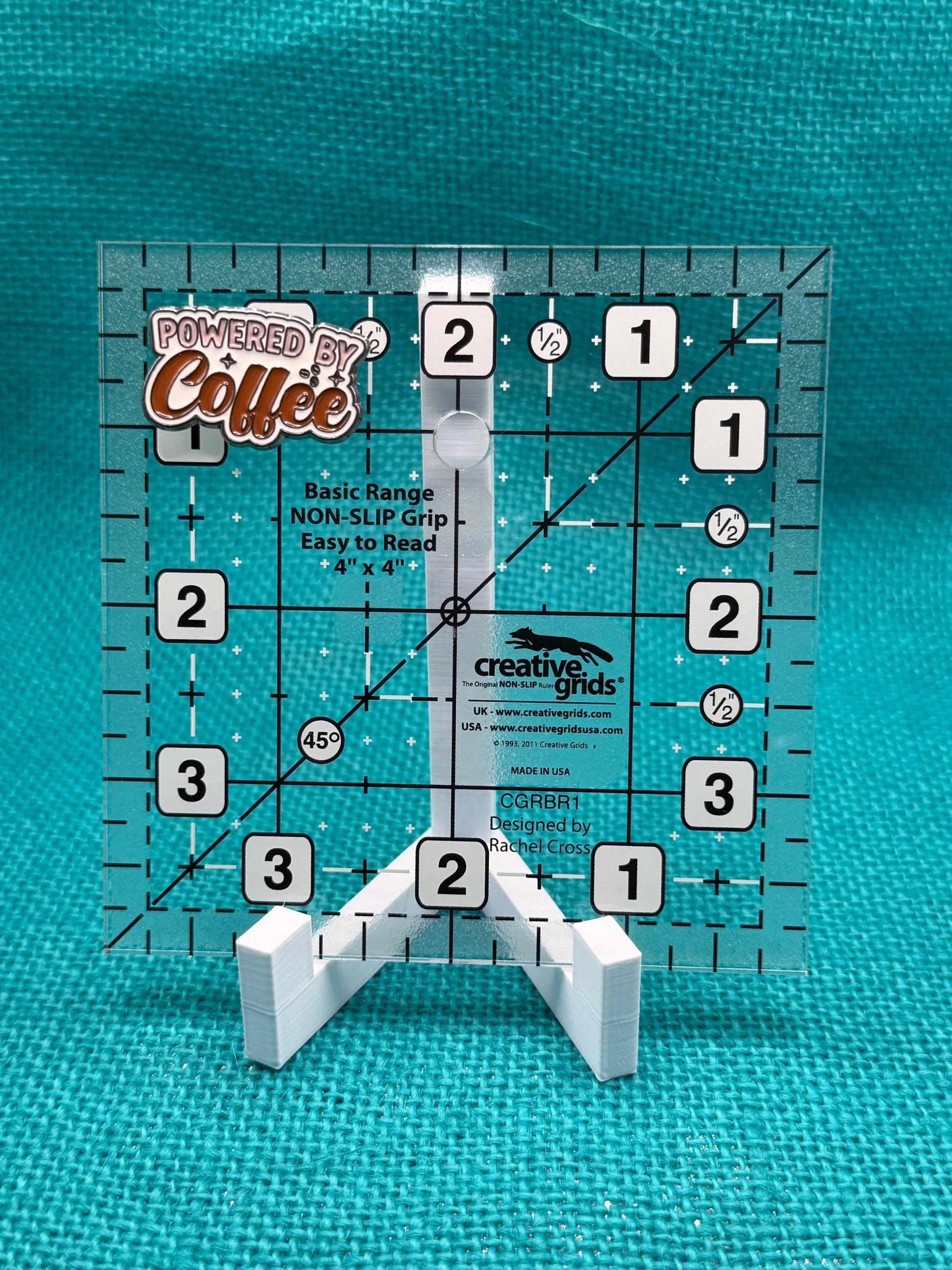 Powered by Coffee Needle Minder for Needlepoint, Cross Stitch, and Embroidery