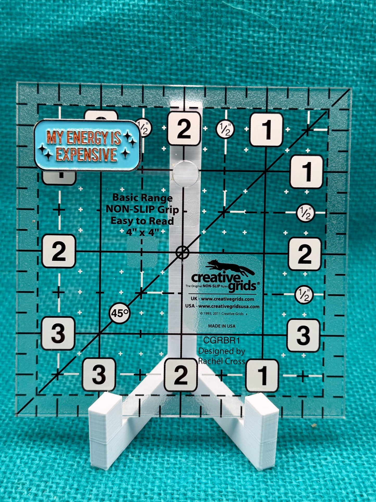 My Energy Is Expensive – Needle Minder, Hard Enamel Cross Stitch Embroidery Tool