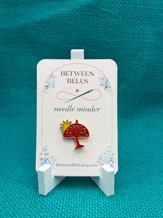 Summer Umbrella Needle Minder | Beach Umbrella Magnet | Sunny Vacation Aesthetic | Cross Stitch Needle Holder
