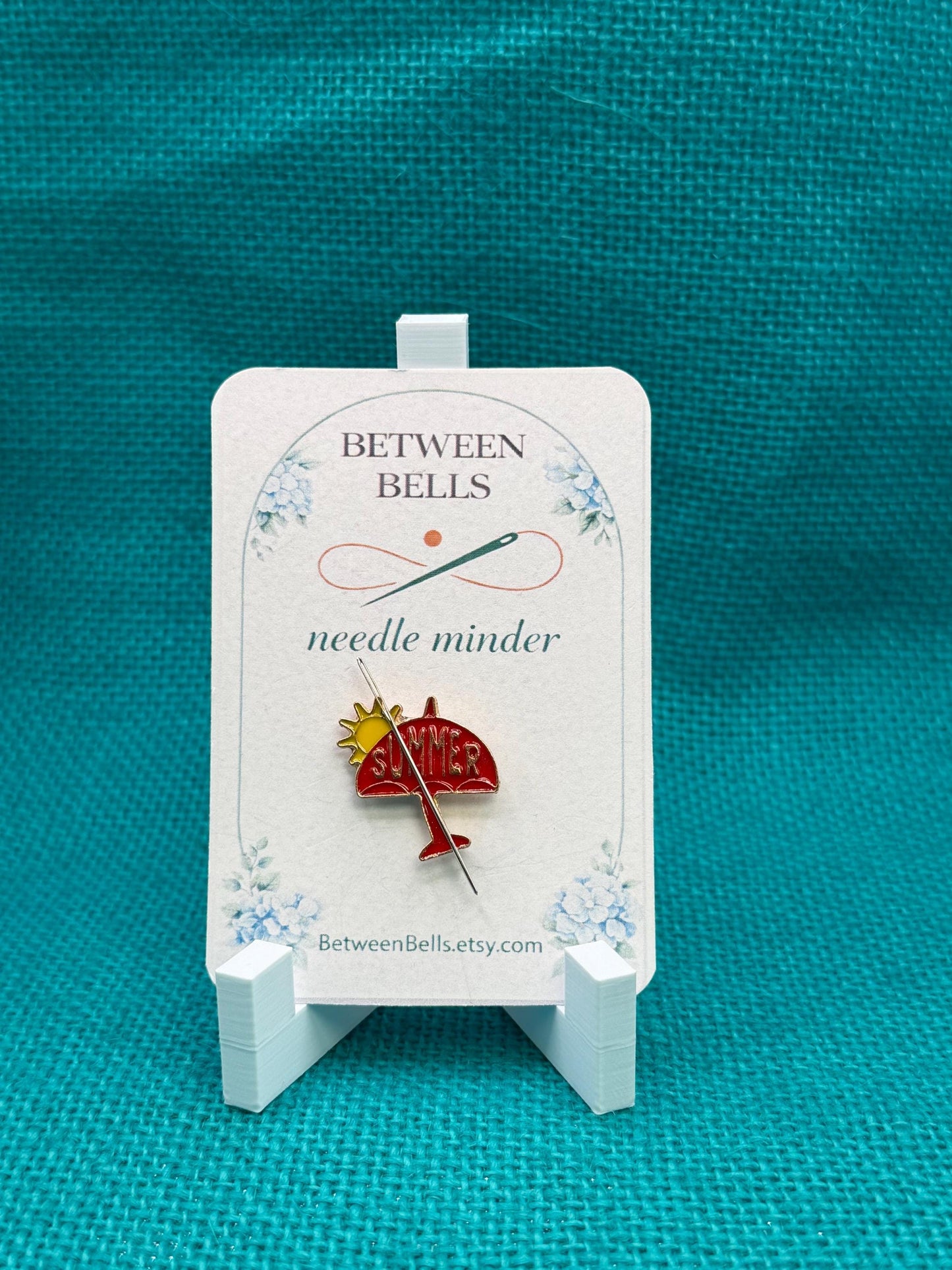 Summer Umbrella Needle Minder | Beach Umbrella Magnet | Sunny Vacation Aesthetic | Cross Stitch Needle Holder