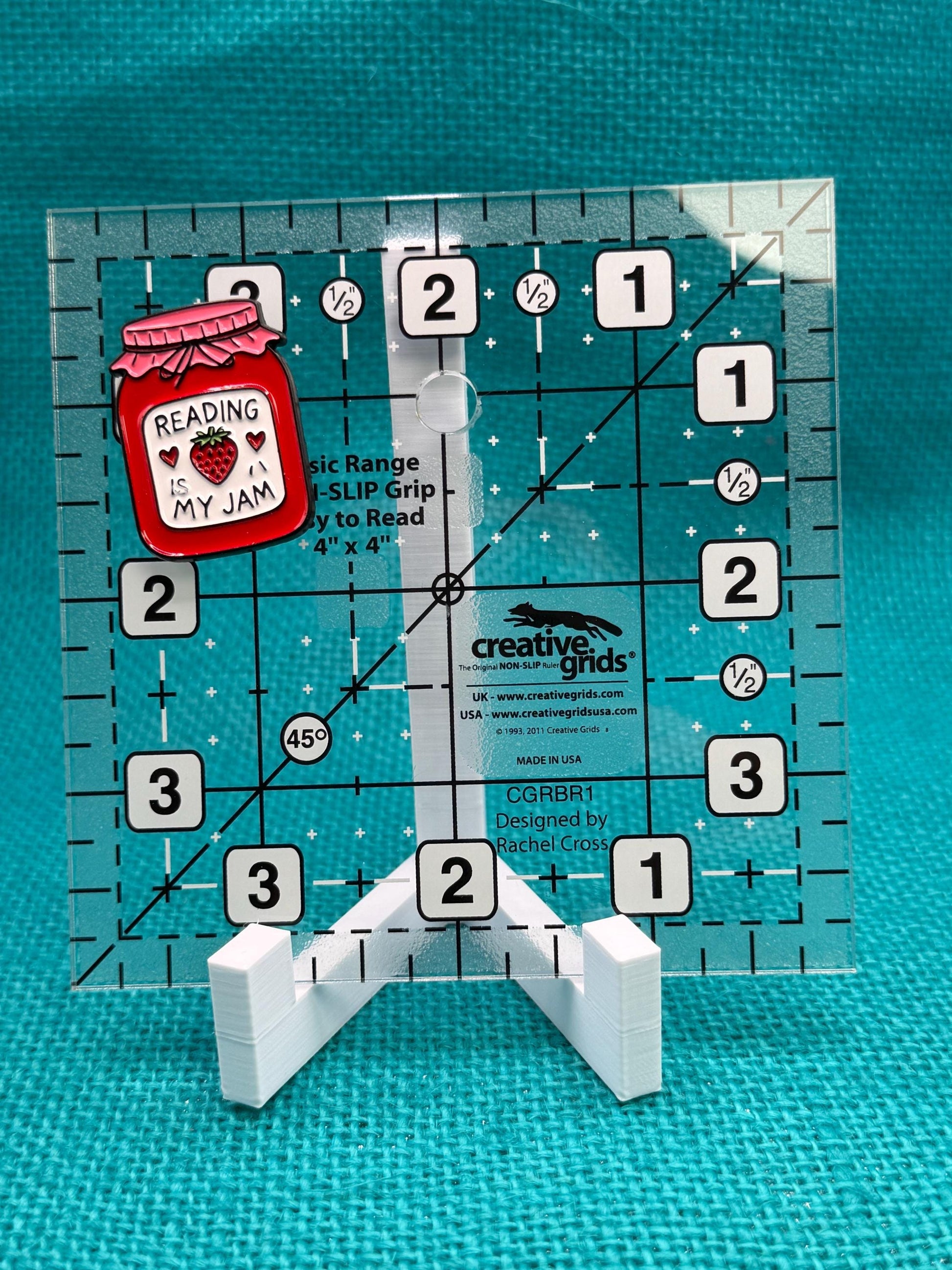 Reading Is My Jam Needle Minder for Needlepoint, Cross Stitch, Embroidery and Sewing