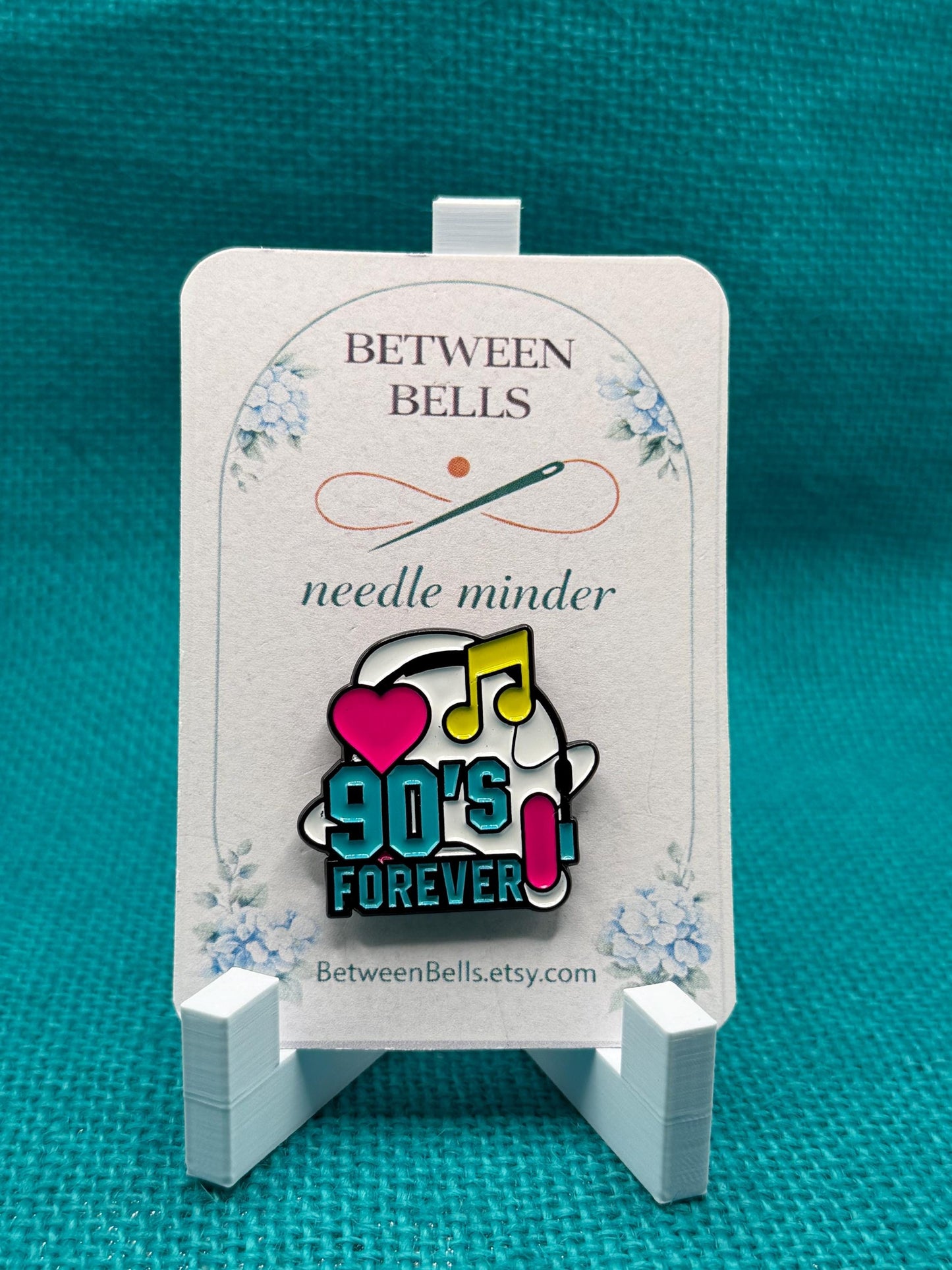 90s Party Needle Minder | Retro Camera Magnet | Nostalgia Aesthetic | Throwback Music Design | Cross Stitch Needle Holder