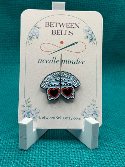 Romantic Era Needle Minder | Heart Sunglasses Magnet | Pop Aesthetic | Cute Girly Stitching Accessory | Cross Stitch Needle Holder