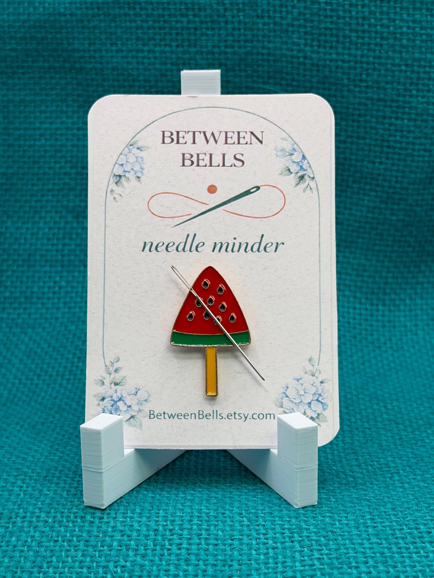Watermelon Popsicle Needle Minder for Needlepoint, Cross Stitch, Embroidery and Sewing