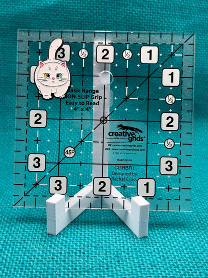 White Cat Needle Minder | Cute Kitty Magnet | Heterochromia Cat Design | Pet Lover Gift | Cross Stitch Needle Holder
