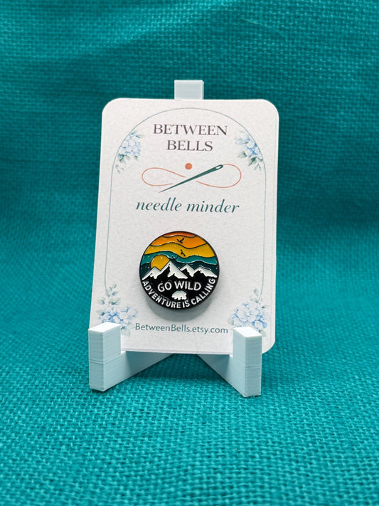 Go Wild Adventure Needle Minder | Mountain Nature Magnet | Outdoor Aesthetic | Hiking & Travel Gift | Cross Stitch Needle Holder