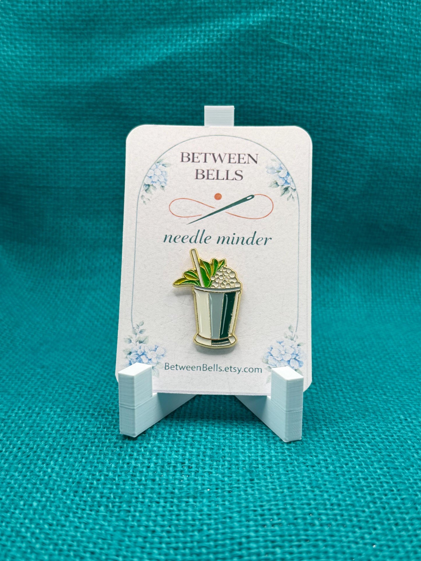Mint Cocktail Needle Minder | Mojito Drink Magnet | Fresh Summer Aesthetic | Bar Cart Inspired | Cross Stitch Needle Holder