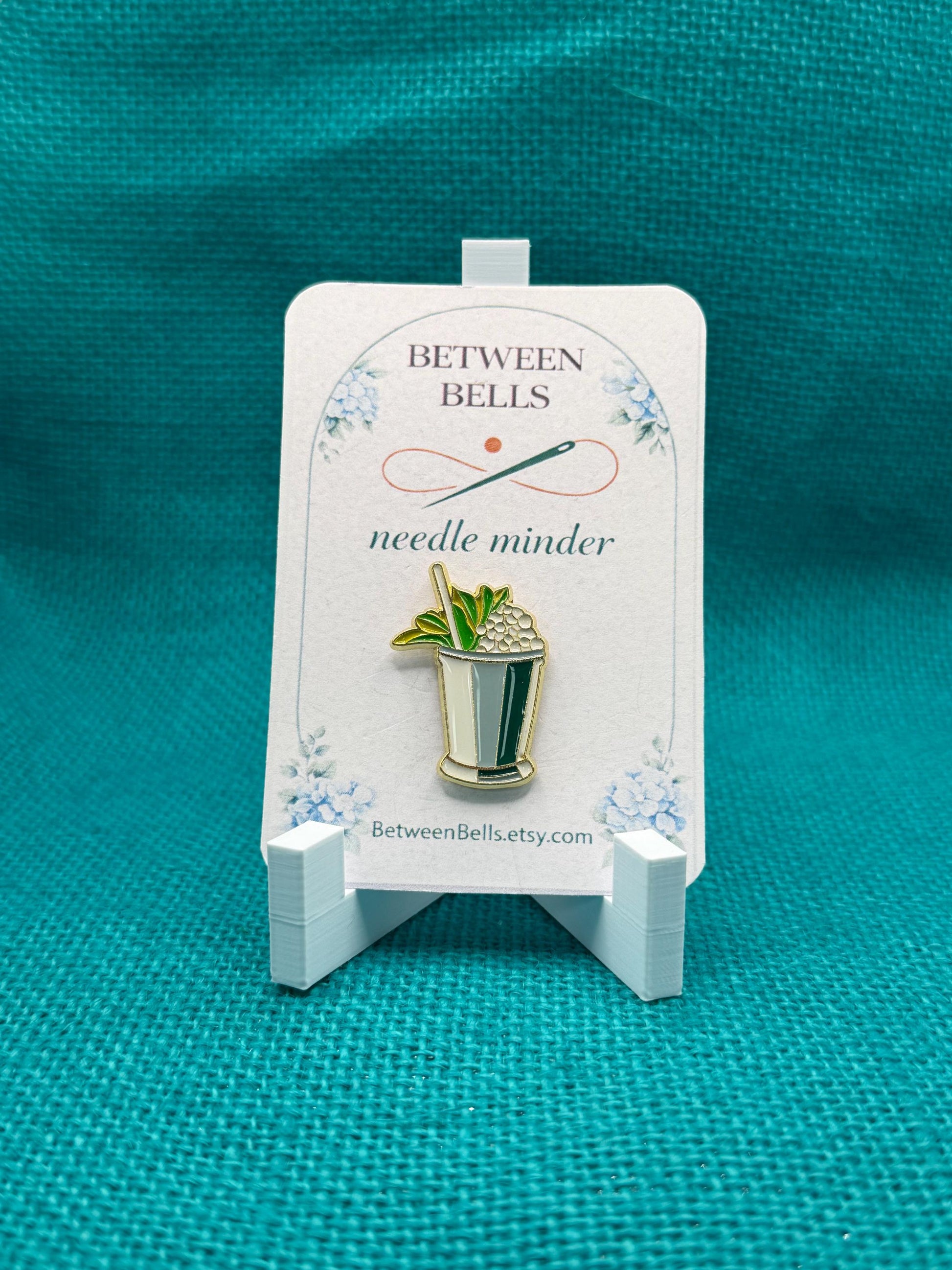Mint Cocktail Needle Minder | Mojito Drink Magnet | Fresh Summer Aesthetic | Bar Cart Inspired | Cross Stitch Needle Holder