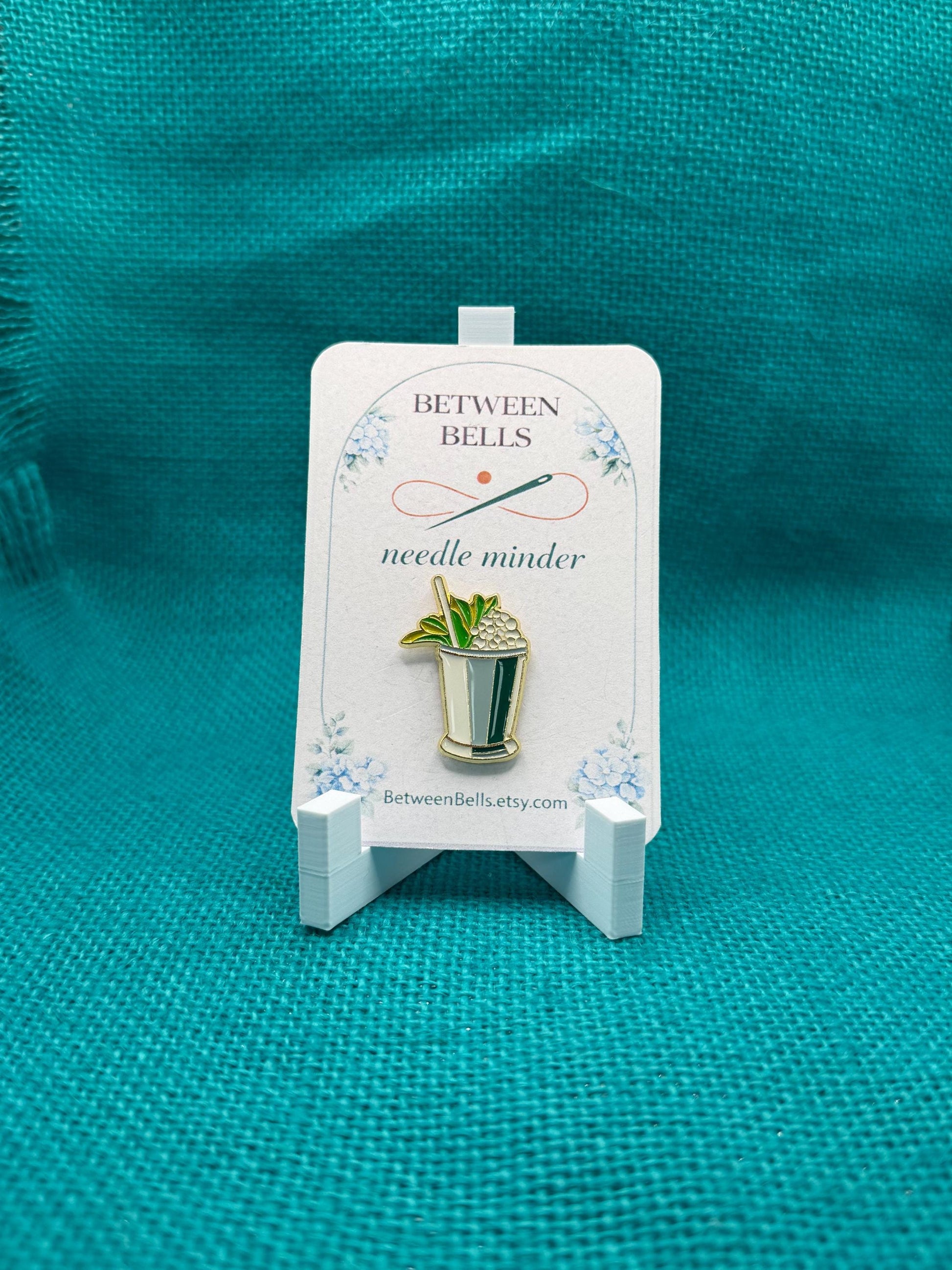 Mint Cocktail Needle Minder | Mojito Drink Magnet | Fresh Summer Aesthetic | Bar Cart Inspired | Cross Stitch Needle Holder