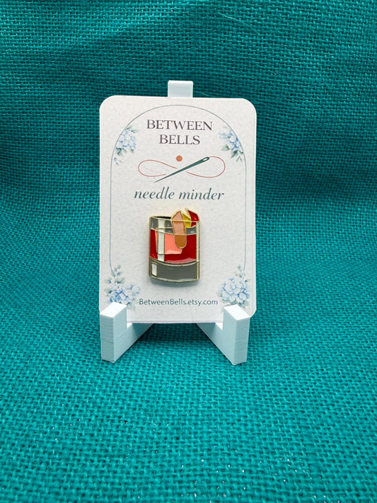 Cherry Cocktail Needle Minder | Retro Drink Magnet | Bar Cart Aesthetic | Classy Cocktail Design | Cross Stitch Needle Holder