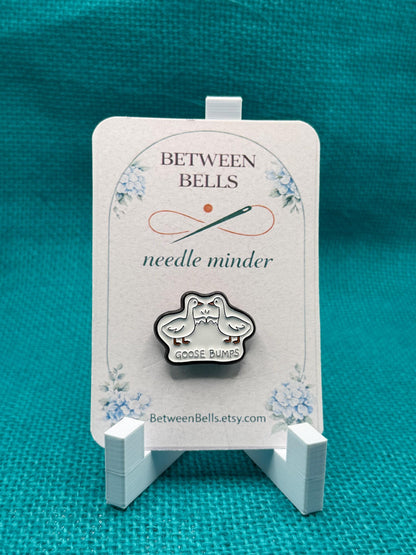Goose Bumps Needle Minder | Funny Goose Magnet | Cute Pun Gift | Whimsical Animal Design | Cross Stitch Needle Holder