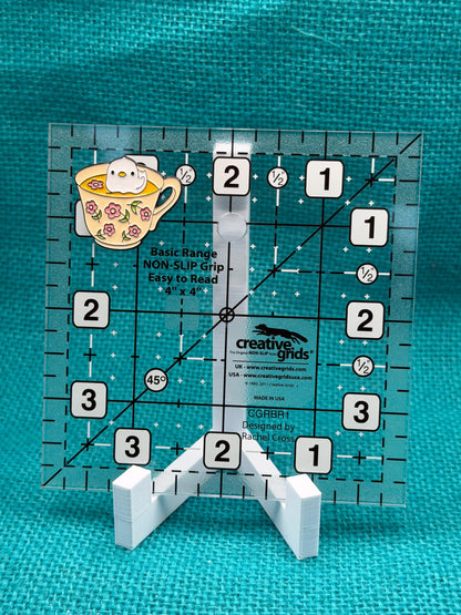 Duck Tea Cup Needle Minder | Cute Duck Magnet | Cozy Floral Teacup Aesthetic | Whimsical Cross Stitch Accessory