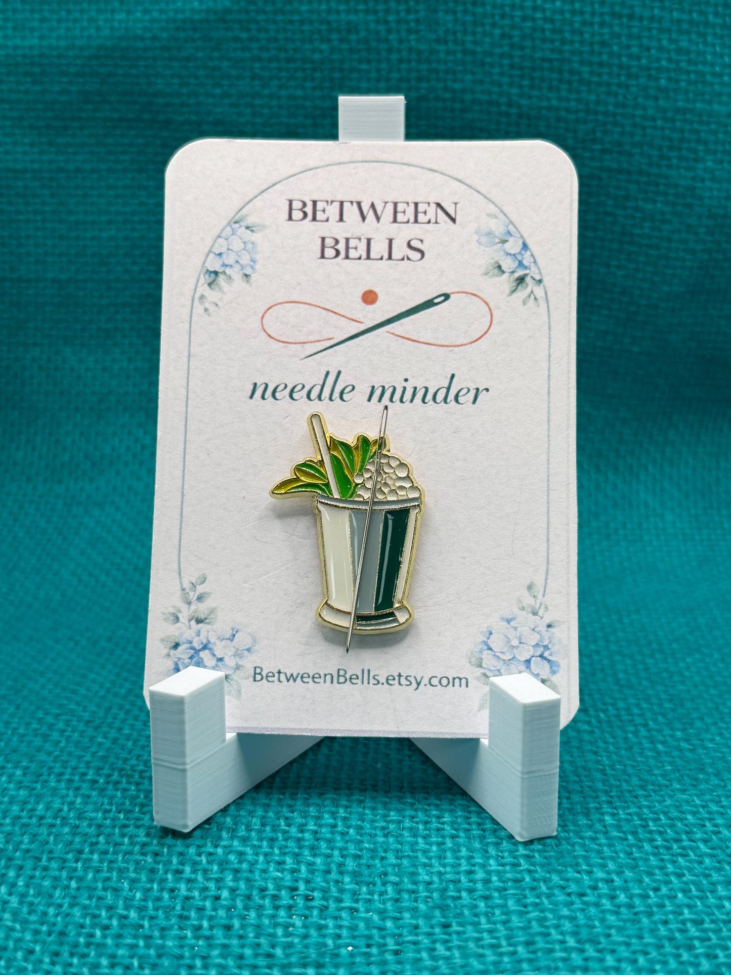 Mint Cocktail Needle Minder | Mojito Drink Magnet | Fresh Summer Aesthetic | Bar Cart Inspired | Cross Stitch Needle Holder
