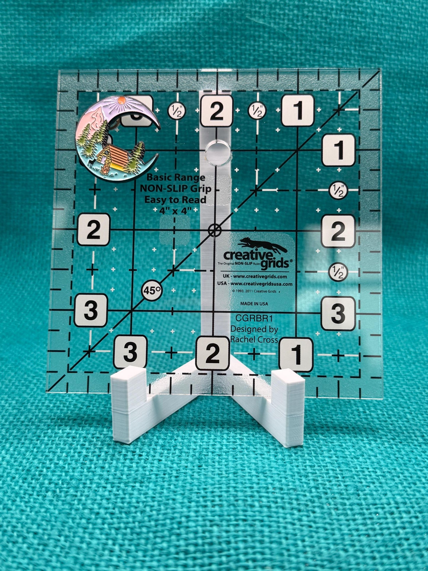 Cabin Moon Needle Minder | Cozy Mountain Magnet | Nature & Camping Aesthetic | Woodland Design | Cross Stitch Needle Holder