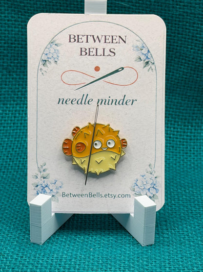 Puffer Fish Needle Minder | Cute Ocean Animal Magnet | Whimsical Sea Life Design | Cross Stitch Needle Holder