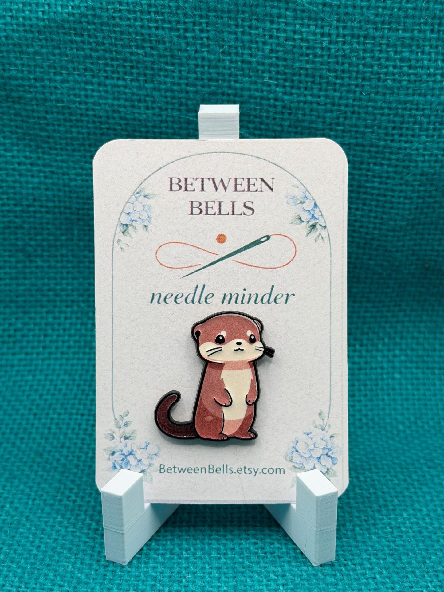 Cute Otter Needle Minder | Adorable River Otter Magnet | Animal Lover Gift | Cross Stitch Needle HolderHolder
