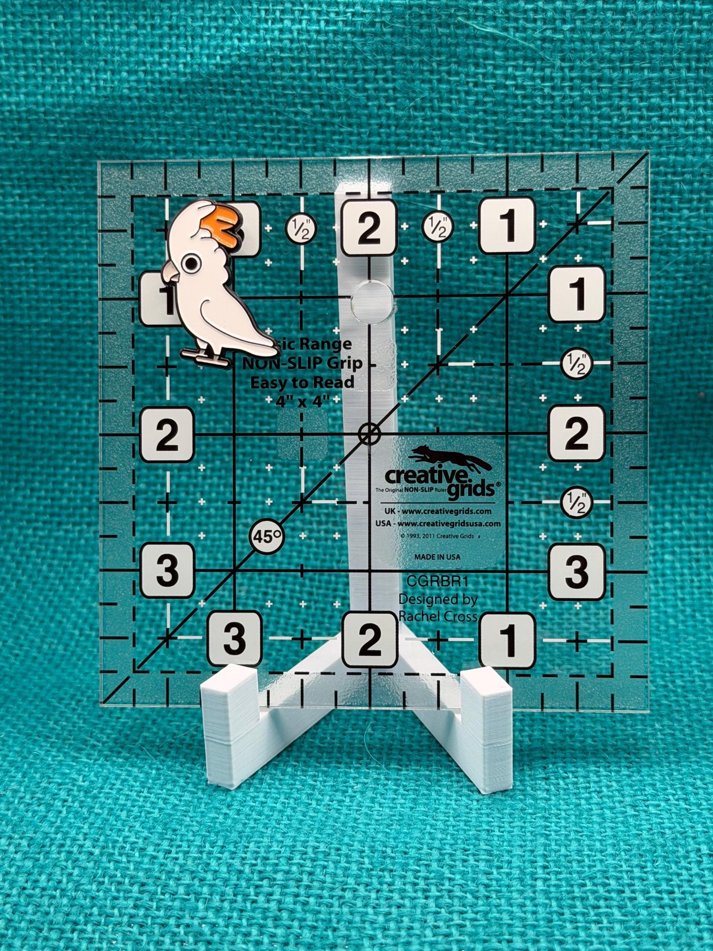 Cockatoo Needle Minder | White Parrot Magnet | Tropical Bird Lover Gift | Cross Stitch Needle Holder