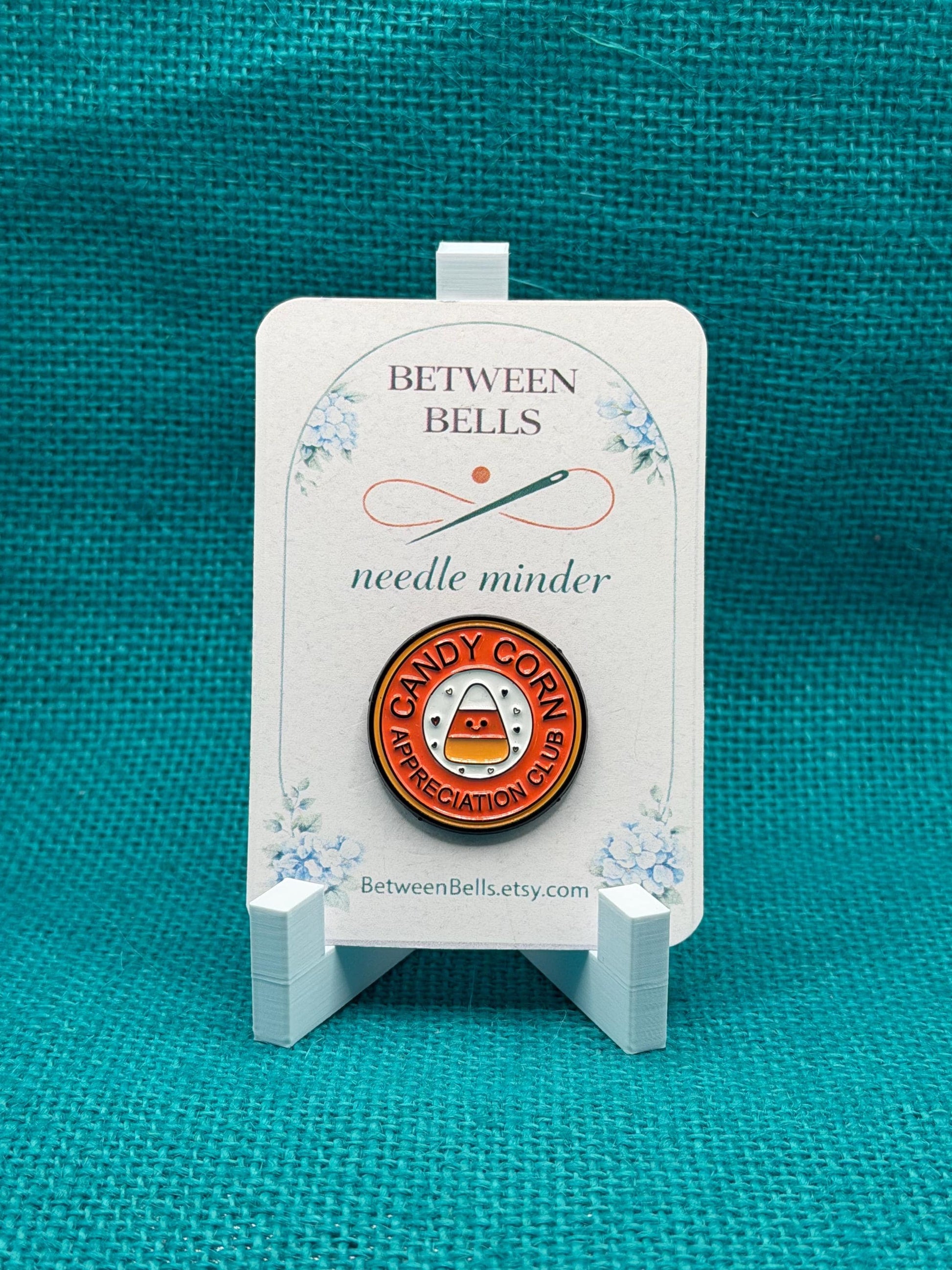 Candy Corn Appreciation Club Needle Minder | Cute Halloween Magnet | Fall Treat Lover Gift | Cross Stitch Needle Holder
