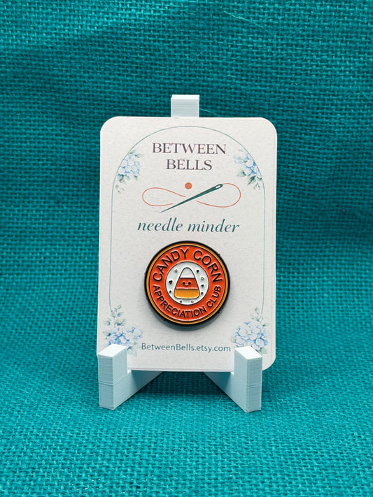 Candy Corn Appreciation Club Needle Minder | Cute Halloween Magnet | Fall Treat Lover Gift | Cross Stitch Needle Holder