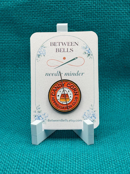 Candy Corn Appreciation Club Needle Minder | Cute Halloween Magnet | Fall Treat Lover Gift | Cross Stitch Needle Holder
