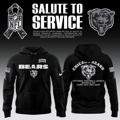 Unisex Chicago Bears 2026 Salute to Service Hoodie