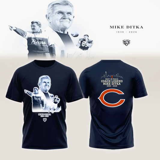 Mike Ditka Chicago Bears In Loving Memory Limited Edition T-Shirt_003