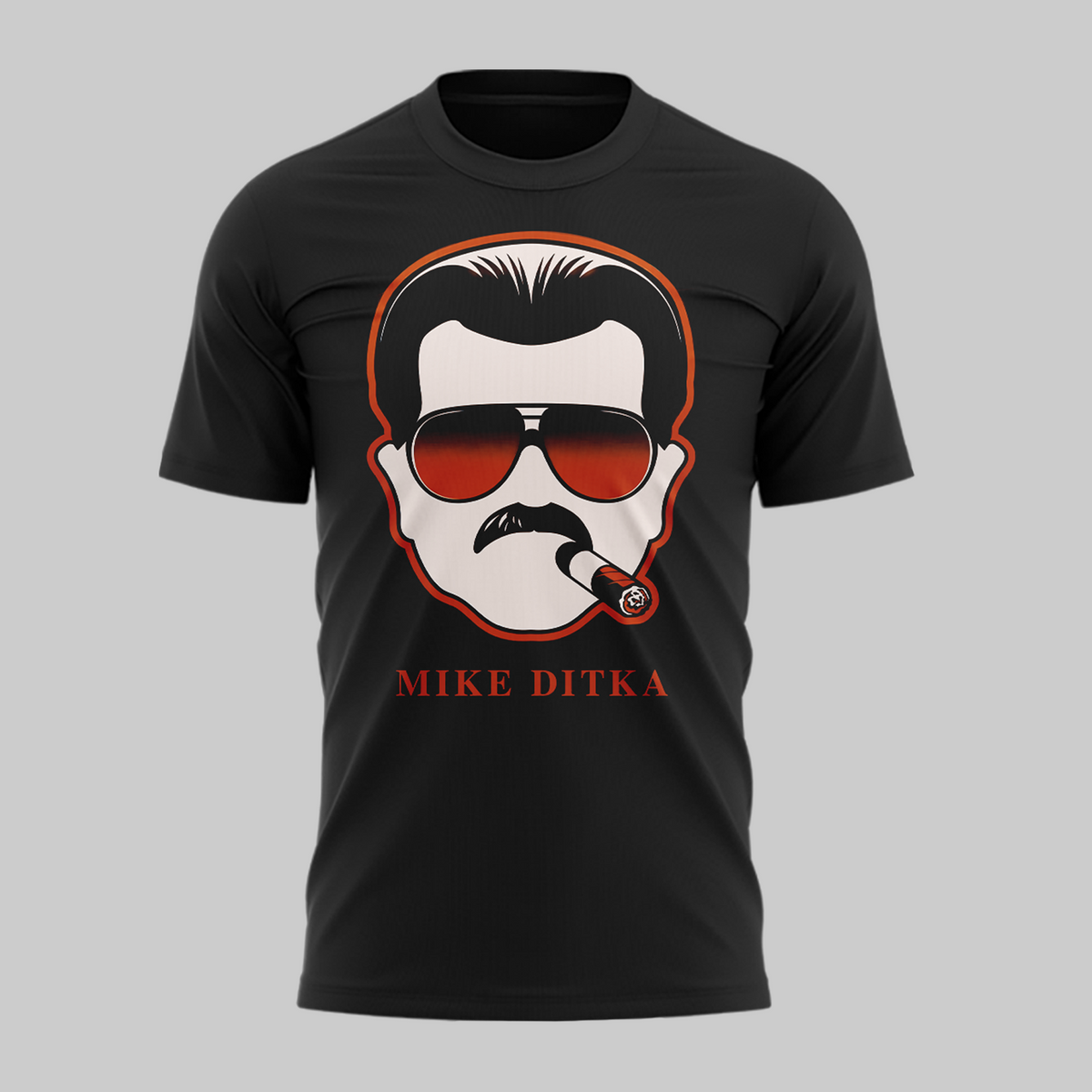 01.Chicago Bears Mike Ditka Forever T-shirt -Black