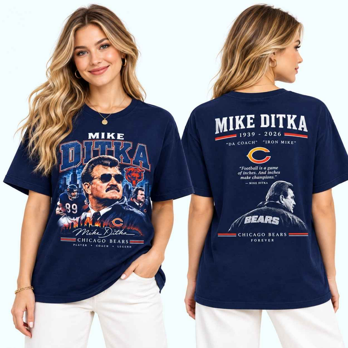Chicago Bears R.I.P Mike Ditka Thank You For The Memories T-shirt