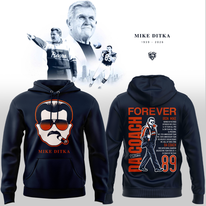 01.22. Chicago Bears - Coach Mike Ditka - Paying Tribute to Da Coach Hoodie