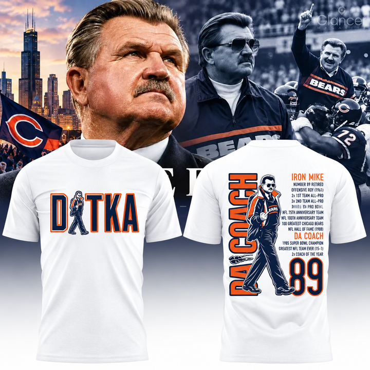 01.21. White Shirt Mike Ditka Forever Chicago Bears T-Shirt