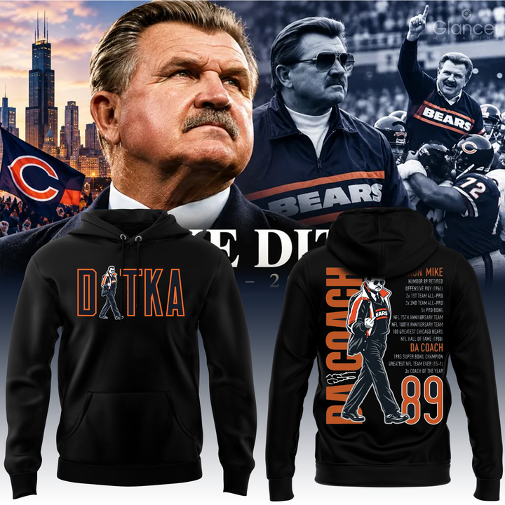 01.20. Paying Tribute to Da Coach Chicago Bears - Coach Mike Ditka Forever Hoodie